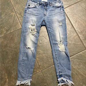 KanCan Nala Mid Rise Ankle Skinny Distressed Jeans 9/28